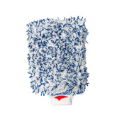 Guanto in microfibra CARTEC Wash Mitt Deluxe blu e bianco con polsino elastico