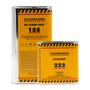 Chamaleon HS 2K Clear Coat Scratch Proof 155 con catalizzatore, vernice trasparente resistente ai graffi per superfici verniciate.