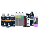 Immagine del CARISMATIX Kit Pulizia e Protezione Interni Pro con prodotti per la cura completa di plastiche, tessuti, pelle e vetri auto