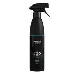 Bottiglia di FOEN Soul Profumo Spray, deodorante auto con fragranza profonda e avvolgente, ideale per rinfrescare e profumare l'interno del veicolo.