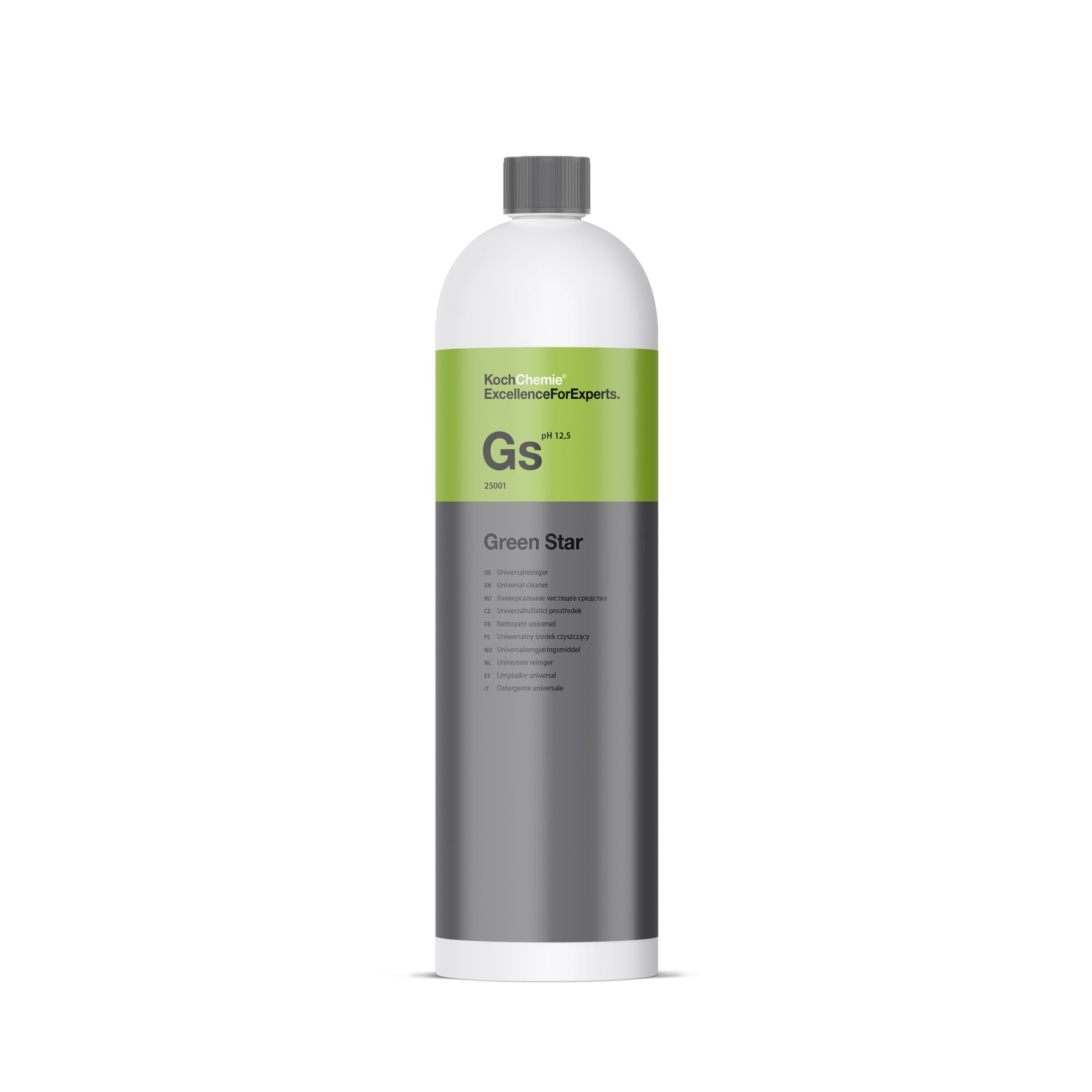 flacone da 1 L di Koch Chemie Green Star, detergente alcalino multiuso per superfici esterne e interne auto