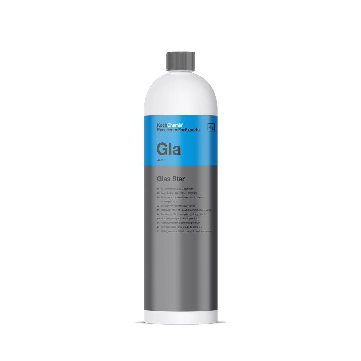 flacone da 1 L di Koch Chemie Glas-Star, pulitore vetri auto pH neutro con finitura anti-aloni