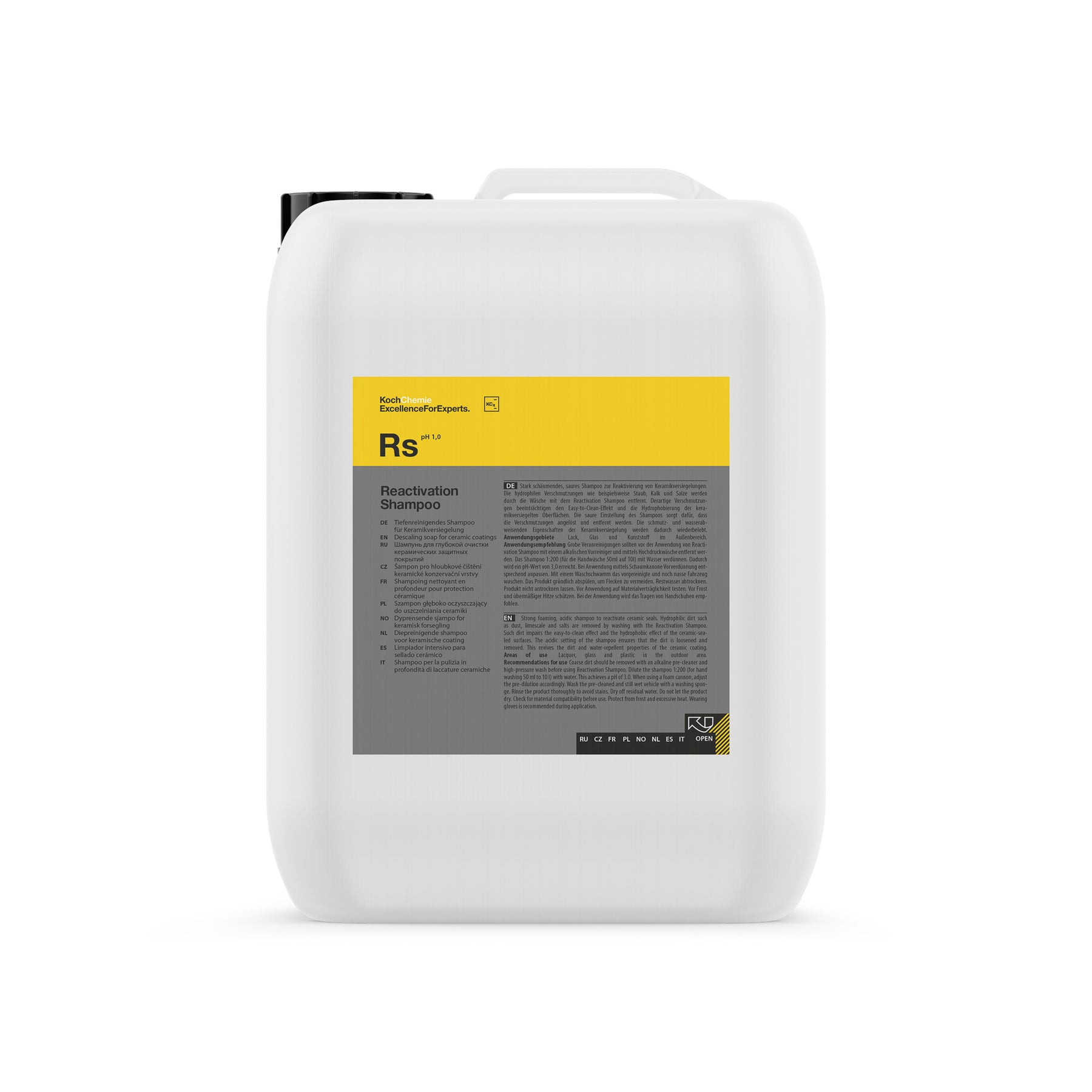Tanica Koch-Chemie RS Reactivation Shampoo da 10 L shampoo acido schiumogeno