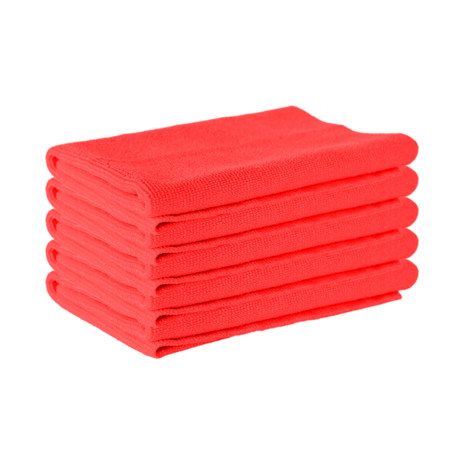 Panni in microfibra ultrasoft CARTEC rosso per rifinitura auto, perfetto per superfici delicate.