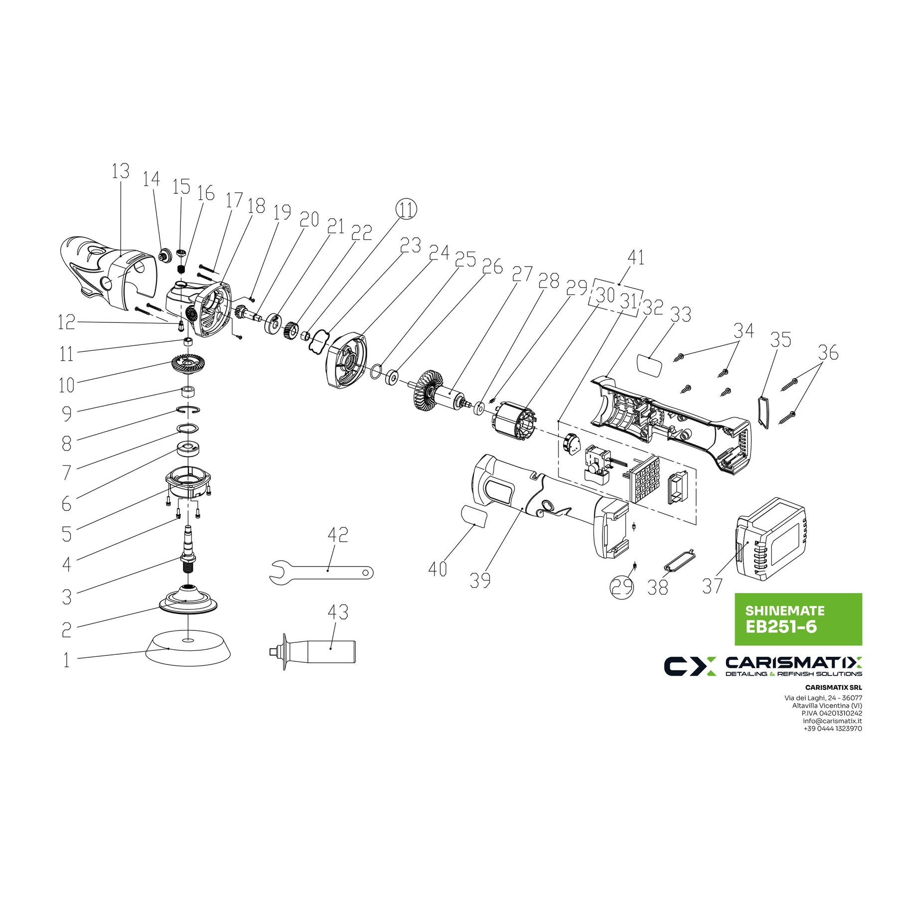 SHINEMATE EB251 - Ricambi