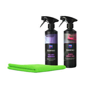 Kit Decontaminazione e Protezione CARTEC Essentials, set completo per pulizia e protezione del veicolo.