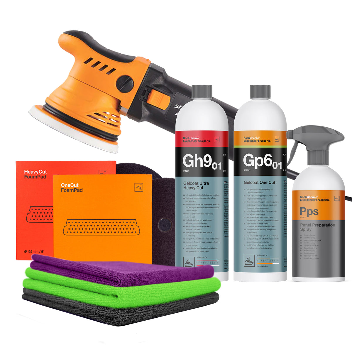 Kit Lucidatura e Protezione per barche e camper, ideale per una finitura brillante e duratura.