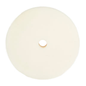 Tampone di lucidatura CARTEC bianco soft per lucidatrice rotorbitale, ideale per una finitura delicata e uniforme.